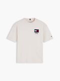 Bej T-Shirt Cu Guler Rotund Si Logo  Baieti