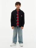 Negru Camasa Oversized Herringbone Twill  Baieti