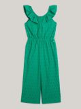 Verde Salopeta Cu Emblema TH Si Broderie Anglaise  Fete