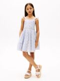 Multi Stripe Broderie Anglaise Sleeveless Dress  Girls