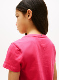 Roz Tricou Cu Maneca Scurta Si Flag Tonal   Fete