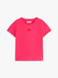 Roz Tricou Cu Maneca Scurta Si Flag Tonal   Fete