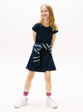 Blue Rochie Slim Fit Si Flare Interlock  Fete