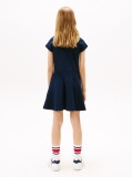 Blue Rochie Slim Fit Si Flare Interlock  Fete