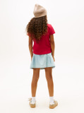 Rosu Tricou Slim Varsity Cu Logo  Fete