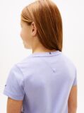 Mov Tricou Slim Cu Guler Rotund Si Logo Metalic  Fete