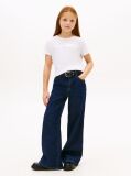 Alb Tricou Slim Cu Guler Rotund Si Logo Metalic  Fete