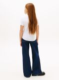 Alb Tricou Slim Cu Guler Rotund Si Logo Metalic  Fete