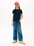 Blue Tricou Din Jersey Cu Emblema Diamanté Flag  Fete