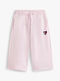 Roz Pantaloni Joggers Culotte Cu Steag Si Croiala Lejera  Fete