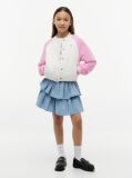 Denim Fusta Cu Volane Chambray  Fete