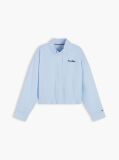 Blue Regular Fit Back Diamanté Star Flag Shirt  Girls