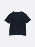 Blue Tricou Cu Guler Rotund Si Logo  Nou nascuti