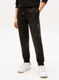 Black Essential Organic Cotton Logo Joggers  Kids Unisex