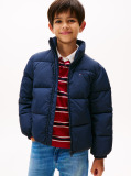Blue Back Flag Logo Puffer Jacket  Kids Unisex