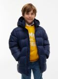 Blue Down Quilted Flag Puffer Jacket  Kids Unisex