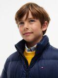 Blue Down Quilted Flag Puffer Jacket  Kids Unisex