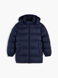 Blue Down Quilted Flag Puffer Jacket  Kids Unisex