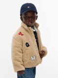 Bej Geaca Varsity Din Terry Cu Logo  Copii unisex