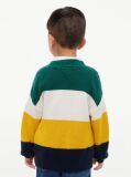 Multi Colour-Blocked Stripe Crew Neck Jumper  Kids Unisex