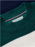 Multi Colour-Blocked Stripe Crew Neck Jumper  Kids Unisex