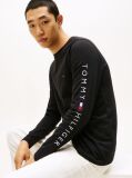 Negru Tricou Cu Maneca Lunga Slim Fit  Barbati