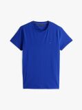 Blue Tricou Slim Fit Cu Steag Brodat  Barbati