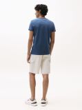 Blue Tricou Slim Fit Cu Steag Brodat  Barbati