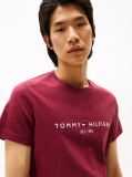 Rosu Tricou Slim Fit Cu Logo  Barbati