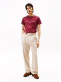 Rosu Tricou Slim Fit Cu Logo  Barbati