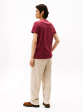 Rosu Tricou Slim Fit Cu Logo  Barbati