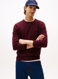 Rosu Jumper Din Bumbac Si Casmir Crew Neck  Barbati