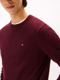 Rosu Jumper Din Bumbac Si Casmir Crew Neck  Barbati