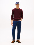 Rosu Jumper Din Bumbac Si Casmir Crew Neck  Barbati