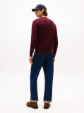 Rosu Jumper Din Bumbac Si Casmir Crew Neck  Barbati
