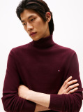Rosu Jumper Din Bumbac Si Casmir Roll Neck  Barbati