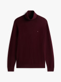 Rosu Jumper Din Bumbac Si Casmir Roll Neck  Barbati