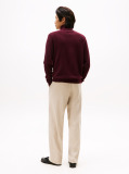 Rosu Jumper Din Bumbac Si Casmir Roll Neck  Barbati