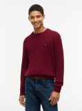 Rosu Jumper Cu Guler Rotund Din Tricot  Barbati