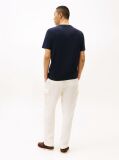 Blue Tricou Cu Guler Rotund Si Panou Cu Logo  Barbati