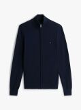 Blue Jumper Cu Guler Inalt Si Fermoar  Barbati