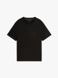 Negru Tricou Cu Broderie Steag  Barbati