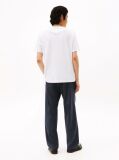 Alb Tricou Din Tricotaj Interlock  Barbati