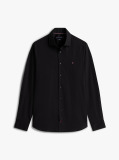 Negru Camasa Flex Slim Fit Din Poplin   Barbati