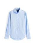 Blue Smart Casual Slim Fit Oxford Shirt  Men