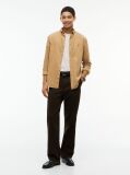 Bej Camasa Regular Corduroy Cu Broderie Flag  Barbati