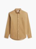 Bej Camasa Regular Corduroy Cu Broderie Flag  Barbati