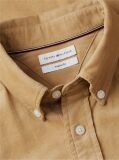 Bej Camasa Regular Corduroy Cu Broderie Flag  Barbati
