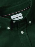 Verde Camasa Regular Corduroy Cu Broderie Flag  Barbati