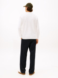 Bej Mercerized Jacquard Tricou Cu Maneca Lunga  Barbati